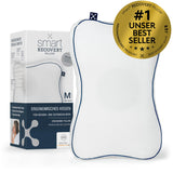 smart® Recovery Pillow, ergonomisches Kissen aus Memory Schaum für Rückenschläfer und Seitenschläfer. Erholsam schlafen zuhause und unterwegs auf Reisen